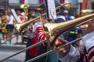 marscherande tromboner
